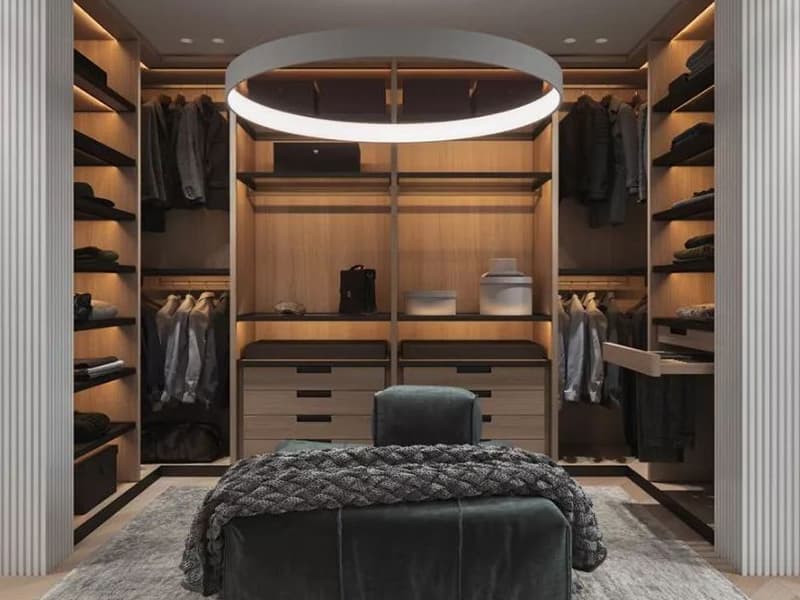 open walk-in closet