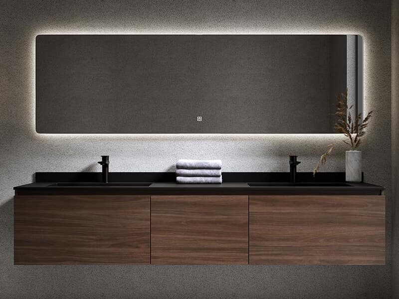 modern wood bathroom cabinet