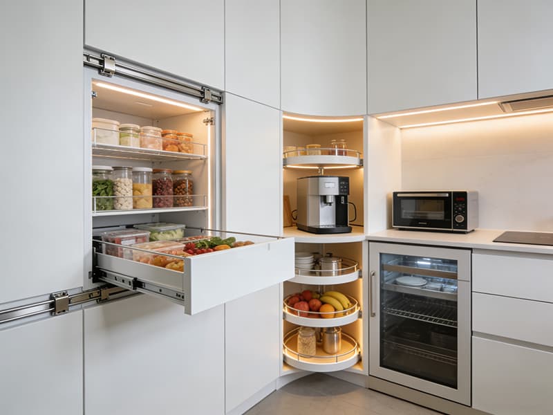smart storage kitchen cabinets