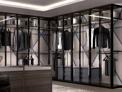 Top Quality High-end Customized Glass Door Wardrobe Walk in Closet For Villa - យ៉ាលីក

