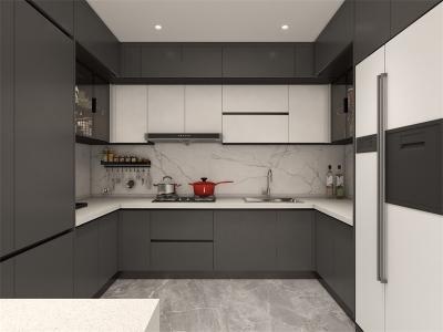 YALIG kitchen cabinets solid wood particle board luxury ready to assemble kitchen cupboard - យ៉ាលីក
