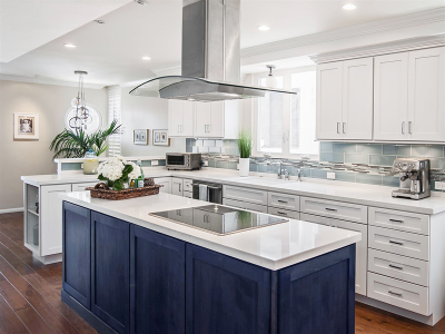 YALIG luxury white shaker kitchen cabinets solid wood kitchen top cabinet - យ៉ាលីក
