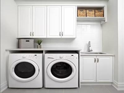 Custom Modern Laundry Cabinet Vanity Closet
