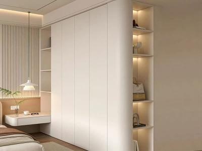 Italian Light Luxury White Series Wood Bedroom Wardrobe