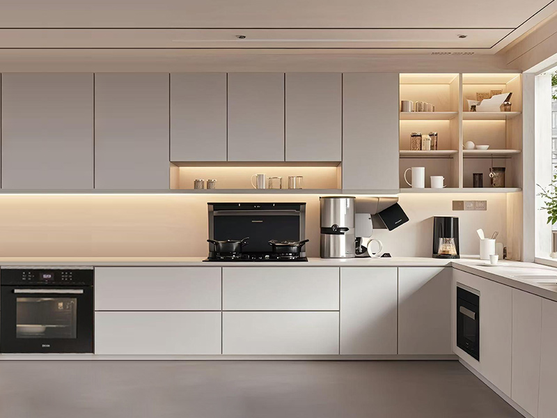 រចនាតាមតម្រូវការផ្ទះប្រណីត អង្គការជាក់ស្តែង ឡូជីខល ផ្នែកខាងក្នុង ទូផ្ទះបាយទំនើប